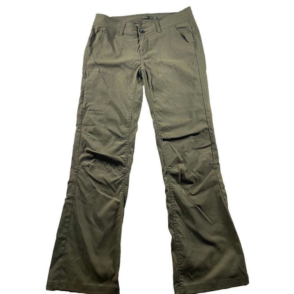 Prana Cargo Pants Women's 10 Low Rise Outdoor Hiking Straight Leg Stretch